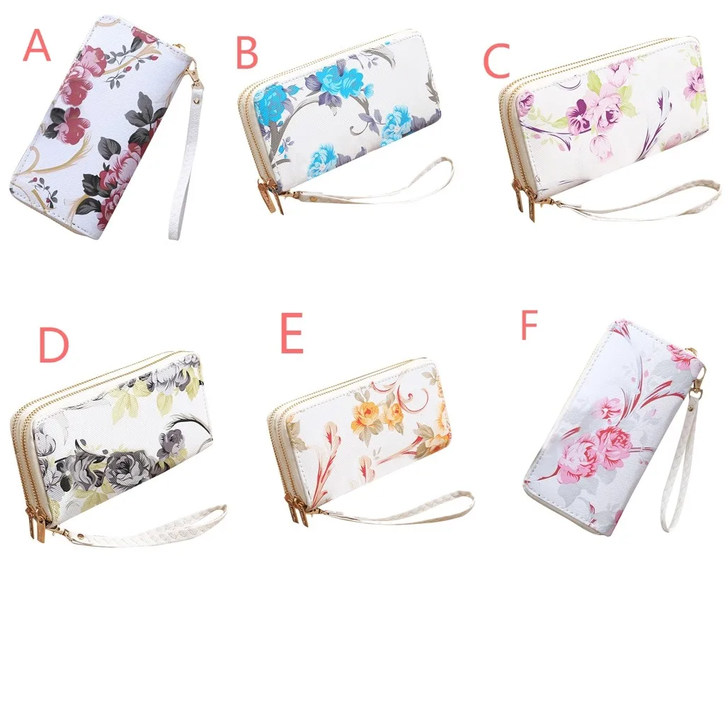 Женская модная трендовая однотонная Длинная женская сумка кошелек с узором в