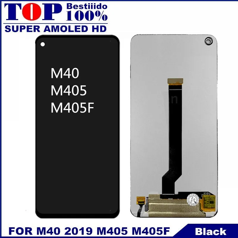 Для samsung Galaxy M40 2019 M405 M405F SM кодирующий преобразователь сенсорного экрана в сборе ЖК