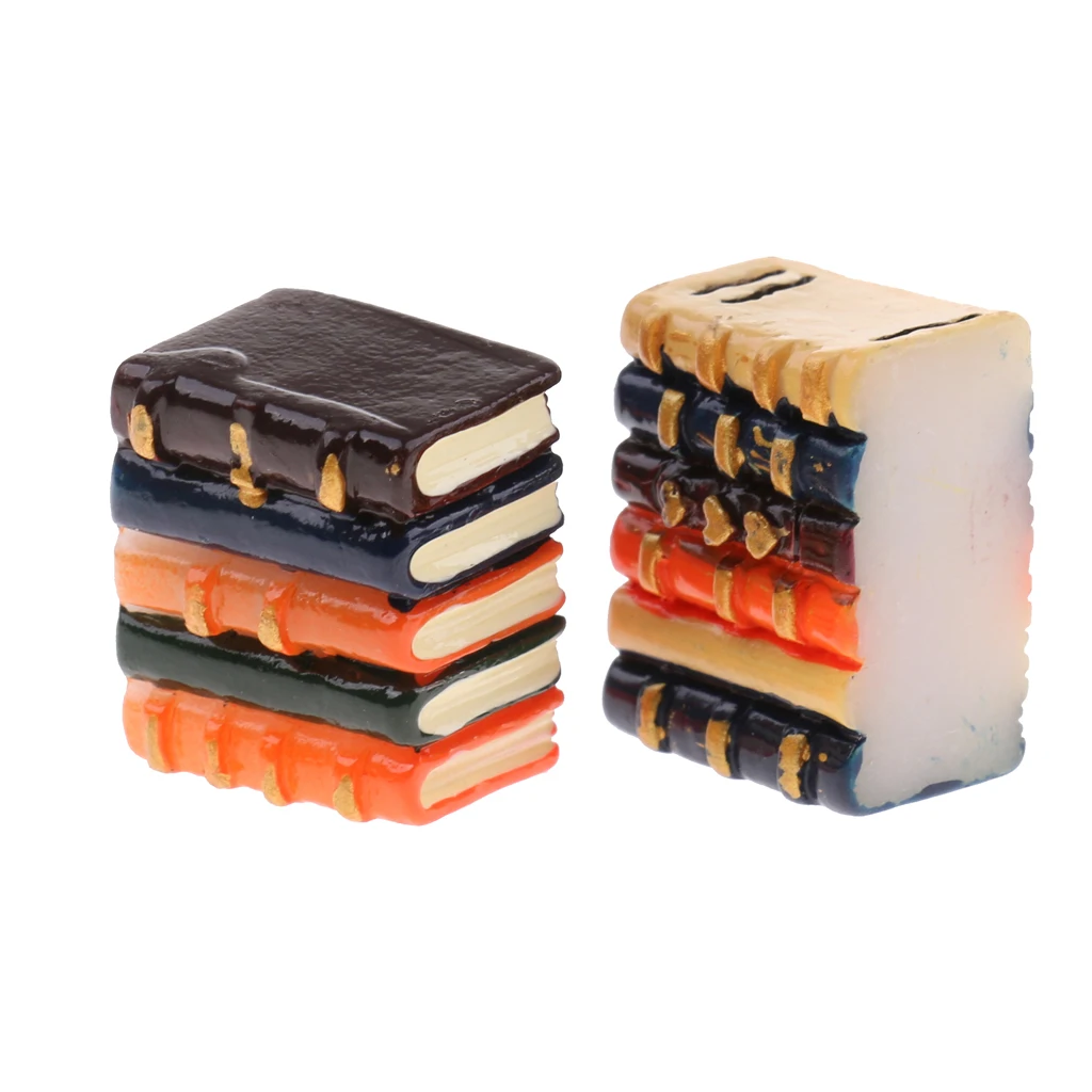 1/12 Scale Resin Books Dollhouse Miniature Bookshelf Decoration Accessories |