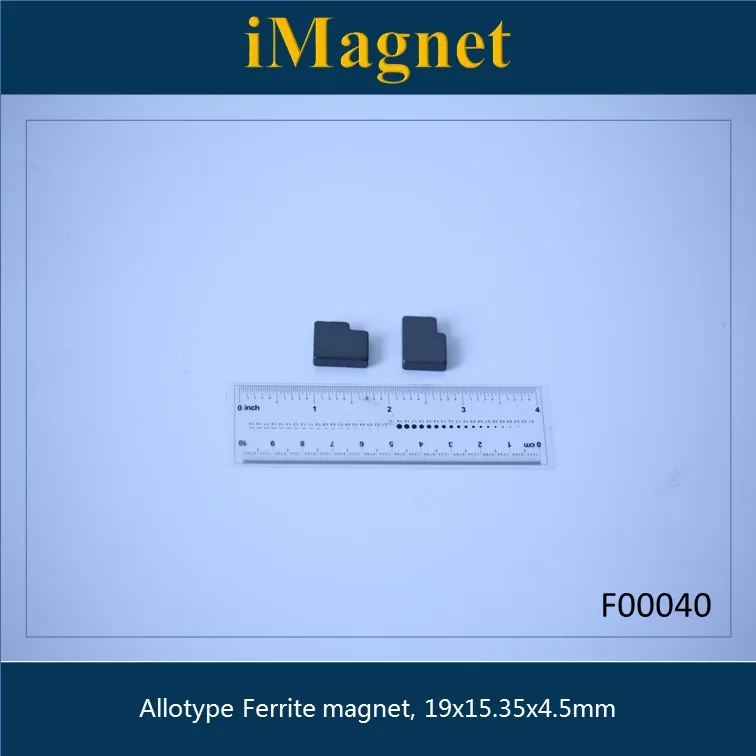 

F00040 10pcs/Lot allotype Ferrite magnet,19x15.35x4.5mm,Custom magnetic steel