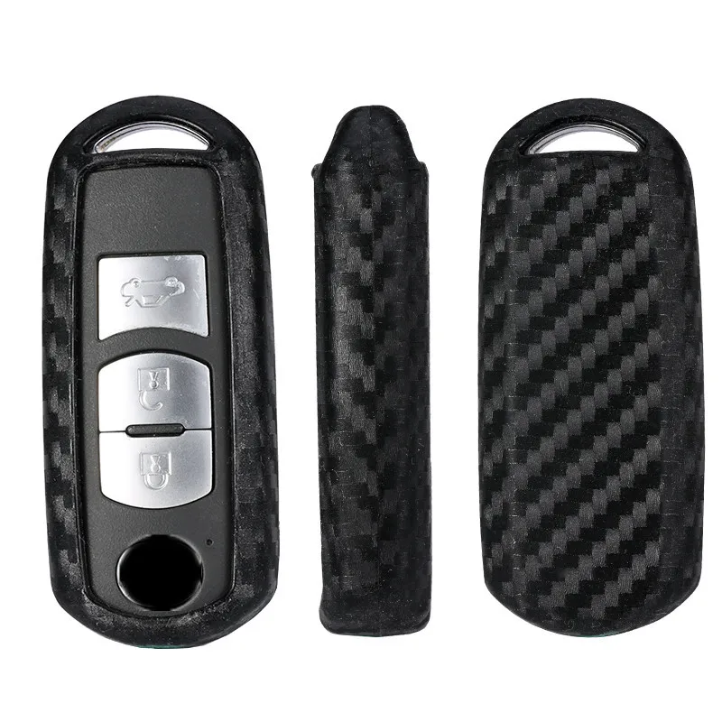 

Ceyes Auto Carbon Fiber Car Styling Smart 2 3 Key Fob Protection Covers Cases For Mazda 6 Axela CX-3 CX-5 CX5 CX-7 CX7 CX-9 RX