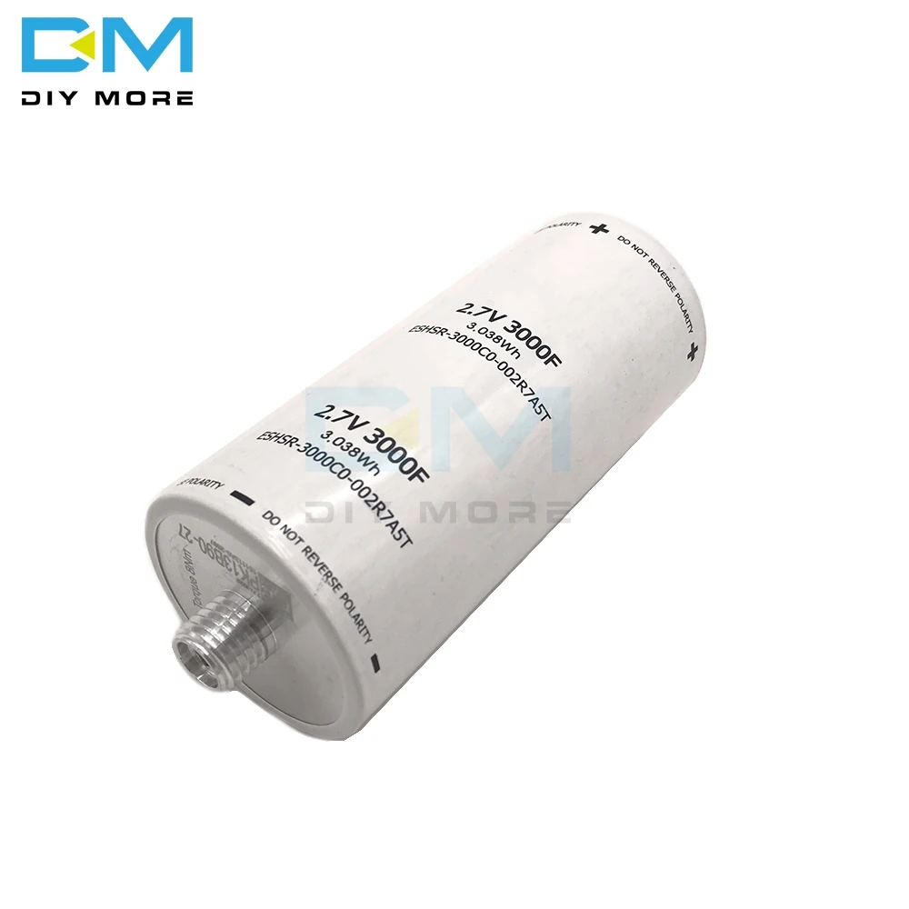 Сверх яркий конденсатор 2,7 V 3000F 136*60mm 136x60 Ultracapacitor 3.038wh низкий ESR высокочастотный Diy Электронный 136x60mm 136*60mm