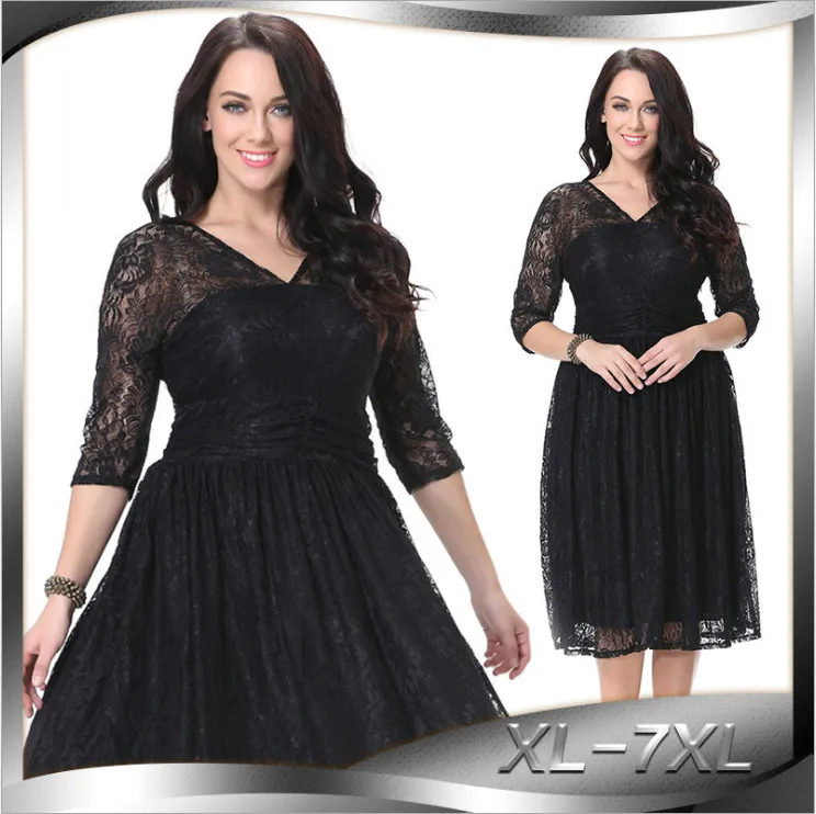 Пляжное платье размера плюс 7XL винтажное женское летнее сексуальное с вырезом