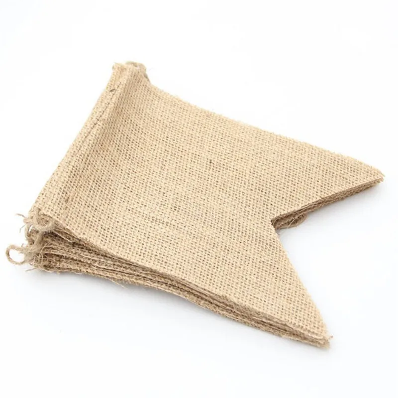 

Linen Swallowtail Without Letters Pennant Retro Christmas Wedding Party Boutique Decorative Pull Flower Hanging Flag 15 Pieces