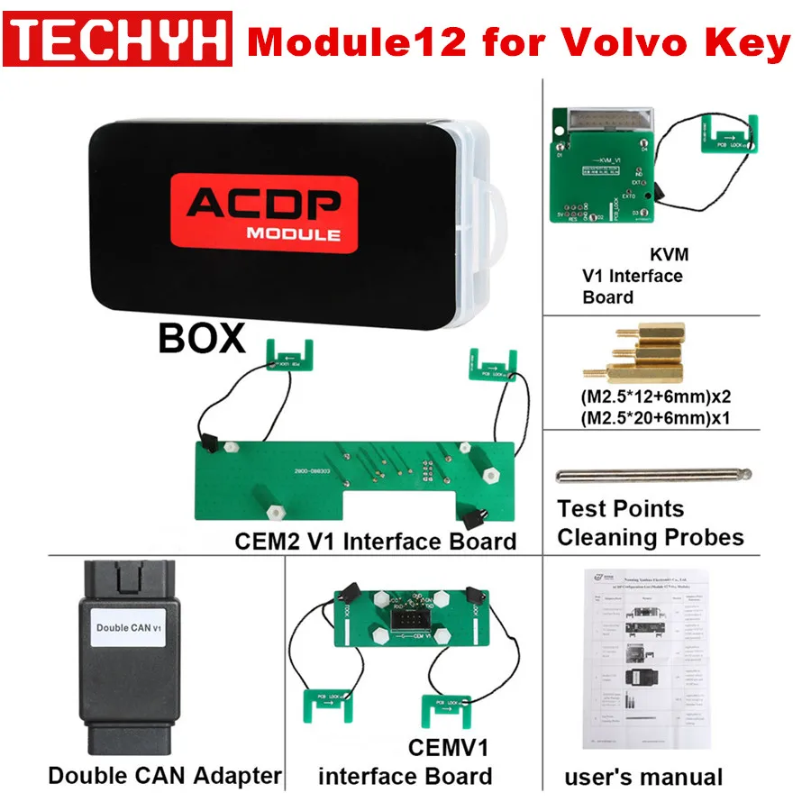 Yanhua Mini ACDP Module12 для Volvo Поддержка программирования ключей добавить ключ и все