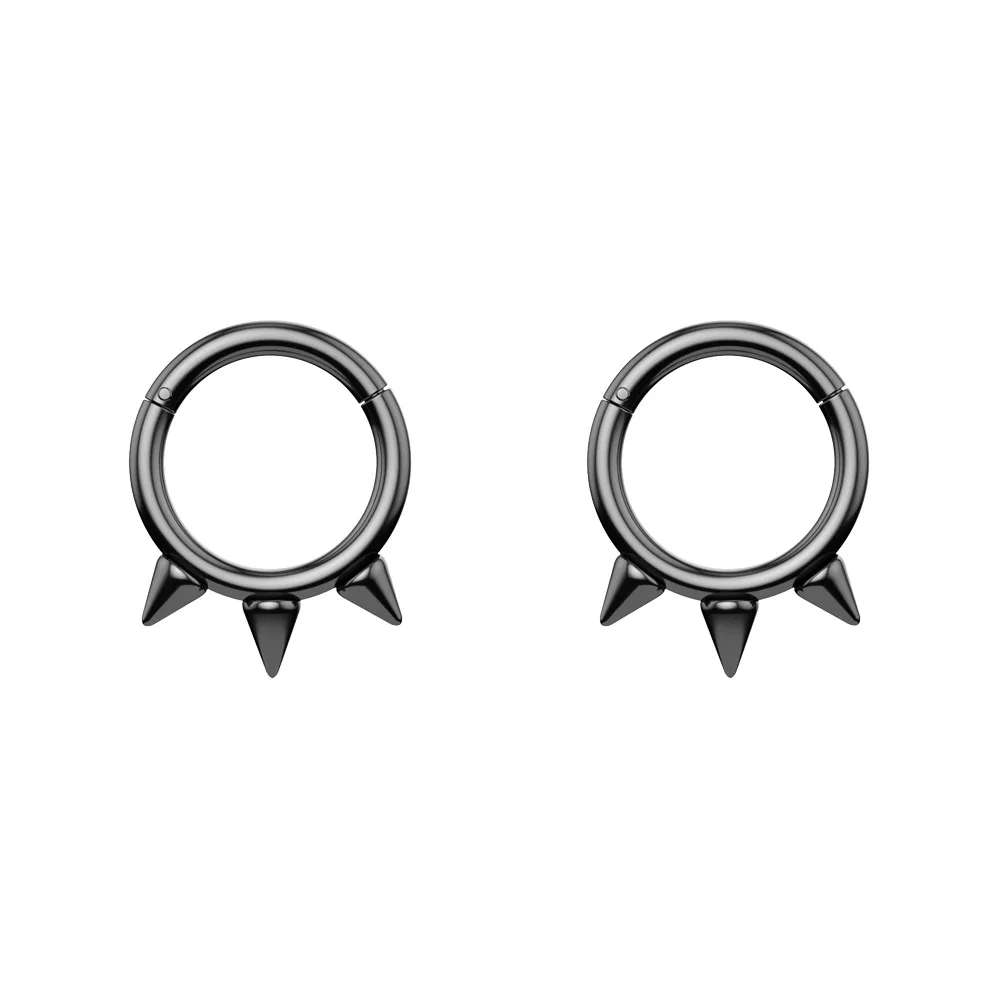 4 шт хирургический стальной нос пирсинг острый конус перегородка кликер