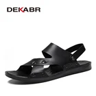 DEKABRНовые легкие мужские сандалии для летнего отдыха из натуральной кожи; Пляжная обувь; Мужские сандалии; Высококачественные уличные тапочки