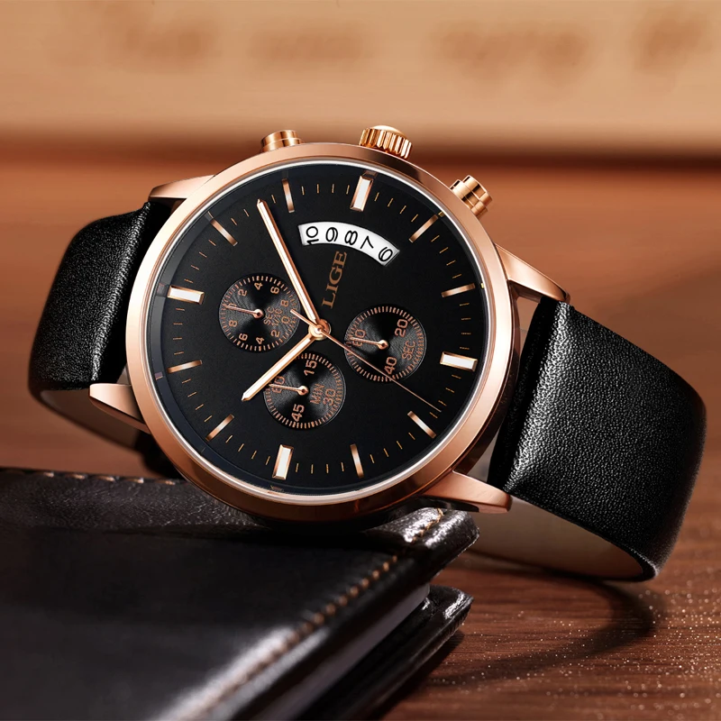 LIGE мужские часы Лидирующий бренд роскошные военные спортивные деловые кварцевые