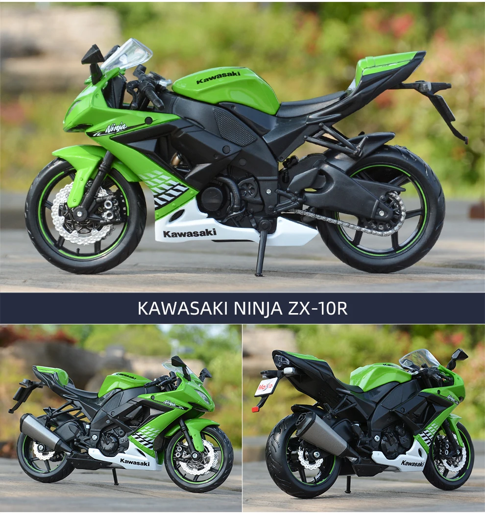 Maisto 1:12 Kawasaki Ninja ZX-10R черный литой Сплав модель мотоцикла Игрушка