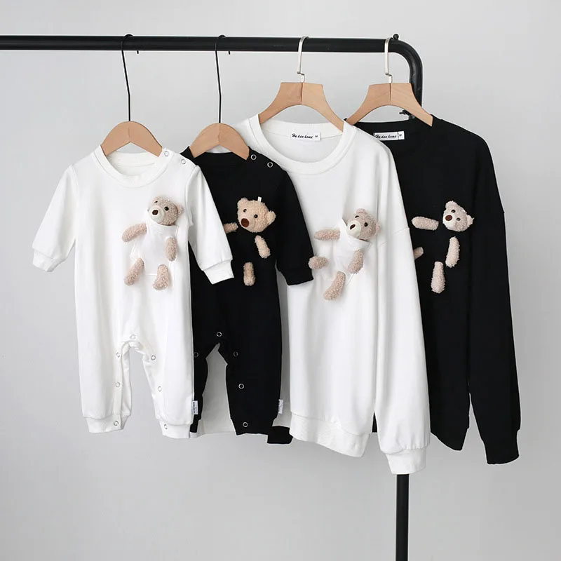 Осенняя женская футболка с длинным рукавом топ семейные одинаковые наряды