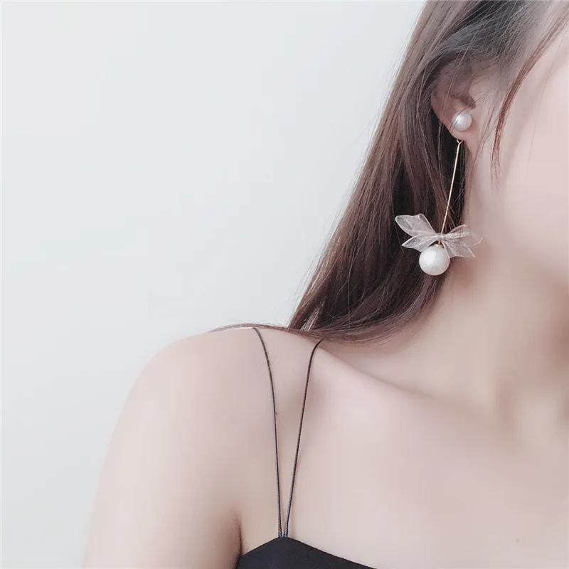 2019 новые летние брендовые дизайнерские серьги ручной работы с бантом и лентой