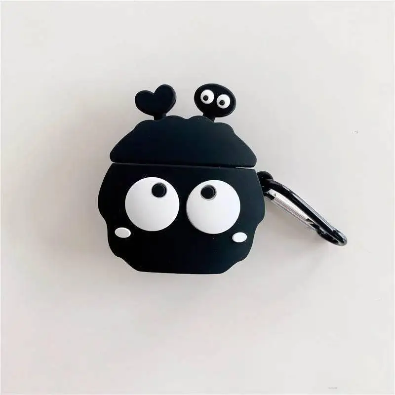 

Cute 3D Black Bluetooth Earphone Case For Airpods 1/2/ Pro Creative Protective Sleeve