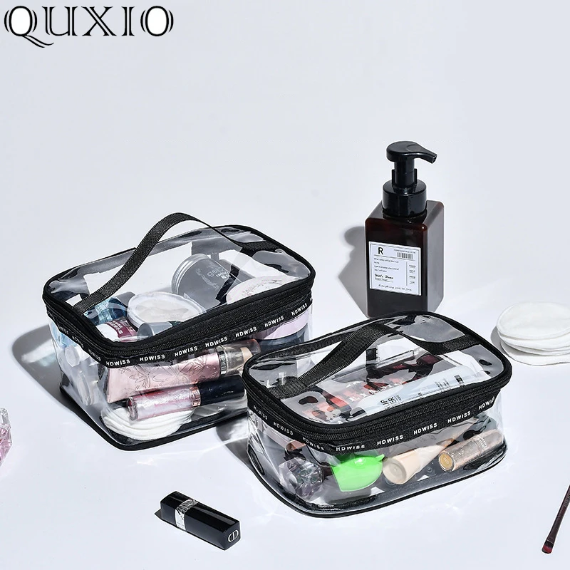 Прозрачная Водонепроницаемая косметичка из ПВХ для женщин чехол макияжа