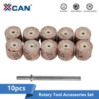Шлифовальная насадка XCAN, наждачная бумага, абразивные инструменты для удаления ржавчины и полировки, 10 шт., Грит, хвостовик 120, 3,0 мм