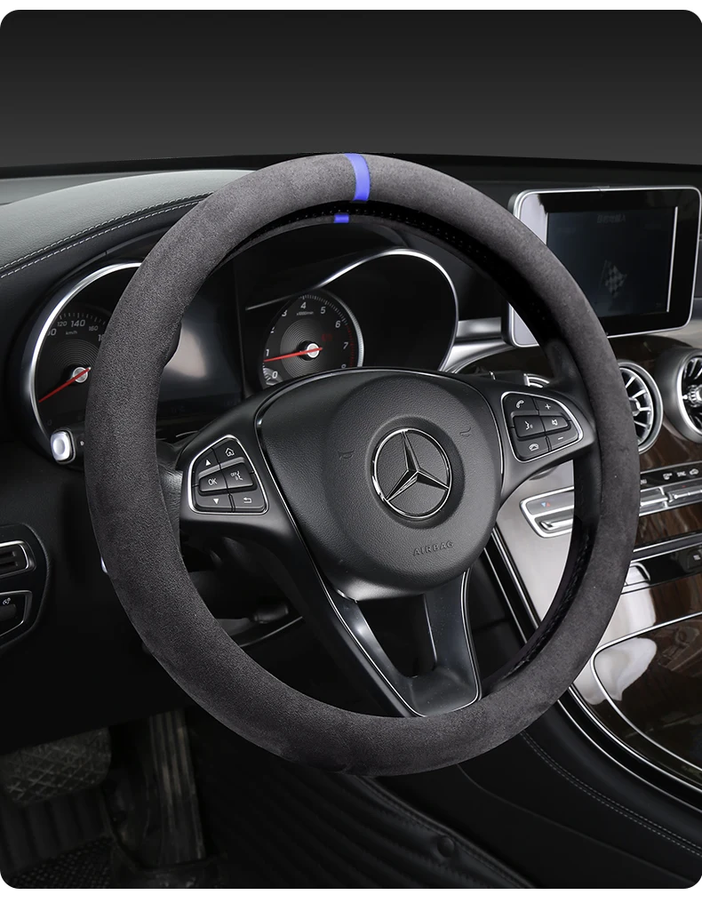 

Car steering wheel cover For Mercedes-Benz A-Class C-Class E-Class gla glc amg 36-38cm Universal various car grips