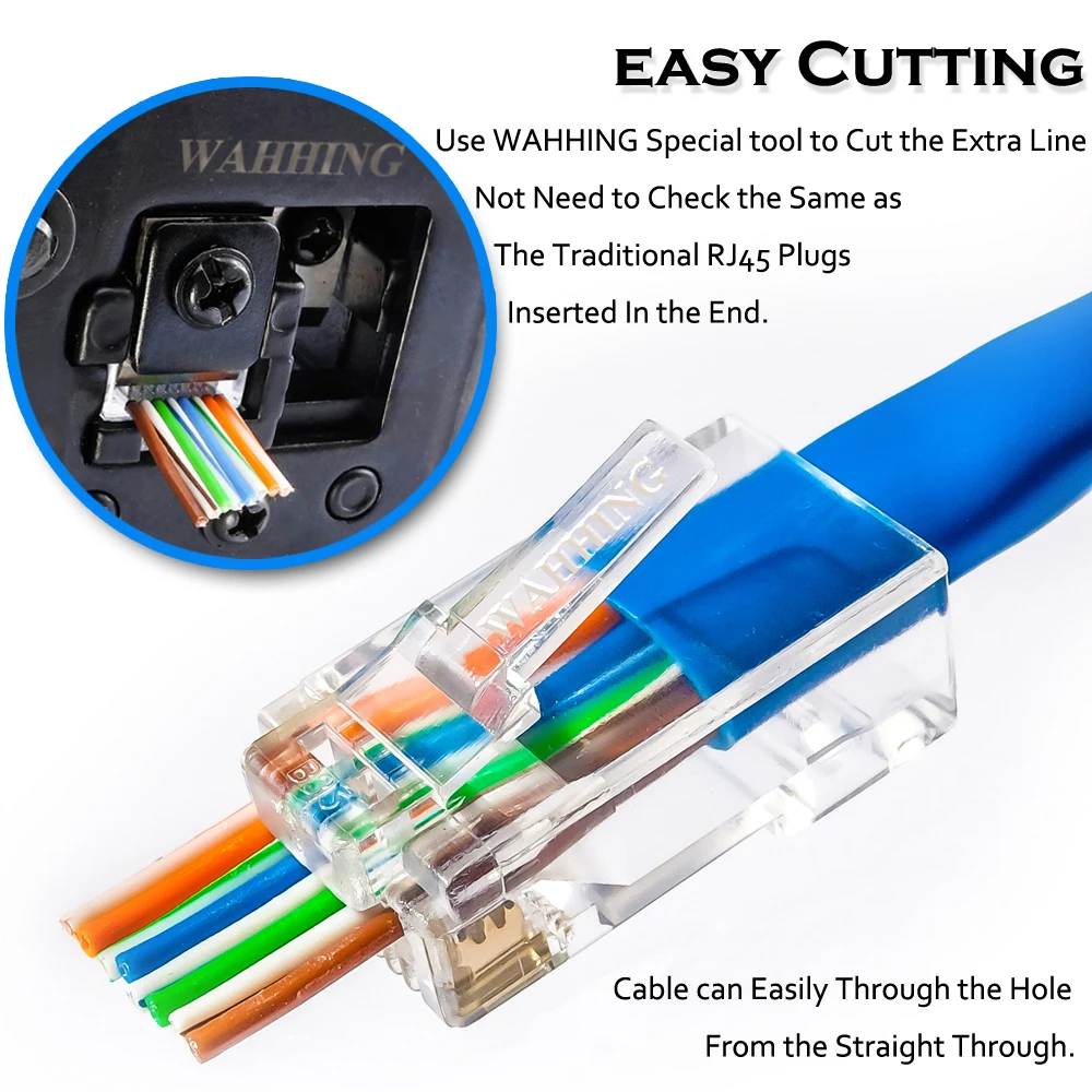 50/100 шт. Rj45 разъем Cat5e Cat6 сетевой неэкранированный 8Pin модульный utp rj45 заглушки