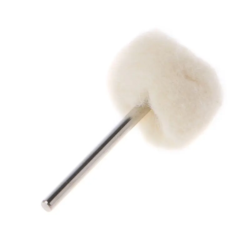 

10Pcs Accessories 1/8" Shank Wool Polishing Head Grinding Jewelry Metals Wheels Felt Brushes for Rotary Tool Accessories