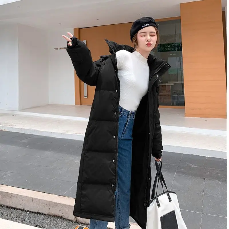 

New Autumn Winter Thick Cotton Padded Jacket and Coat Women Hooded Medium Long Warm Parkas Mujer Female Korean Outerwear