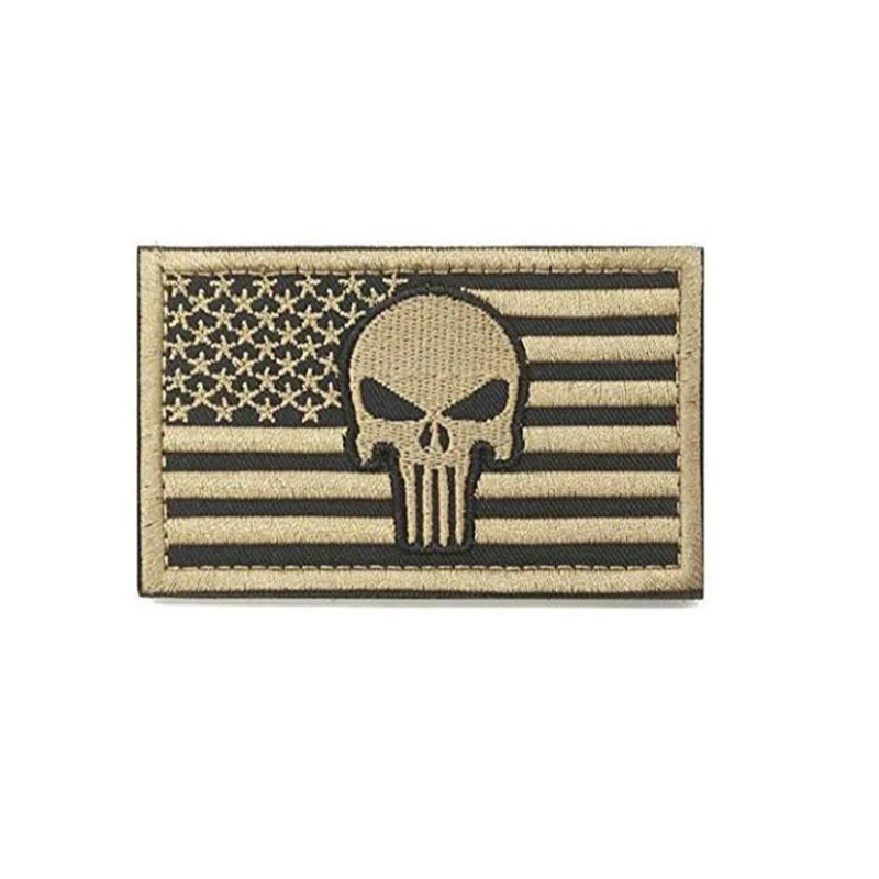 

American Skull Embroidery Armband Army Tactical Patch Backpack Cap Chapter Personality Military Icon Clothing Decoration