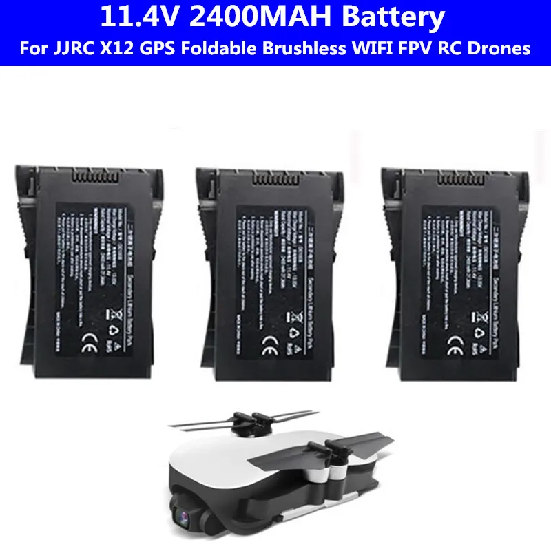 Оригинальный аккумулятор 11 4 в 2400 мАч для EX4/ JJRC X12 GPS бесщеточный Wi Fi FPV RC Quadcopter