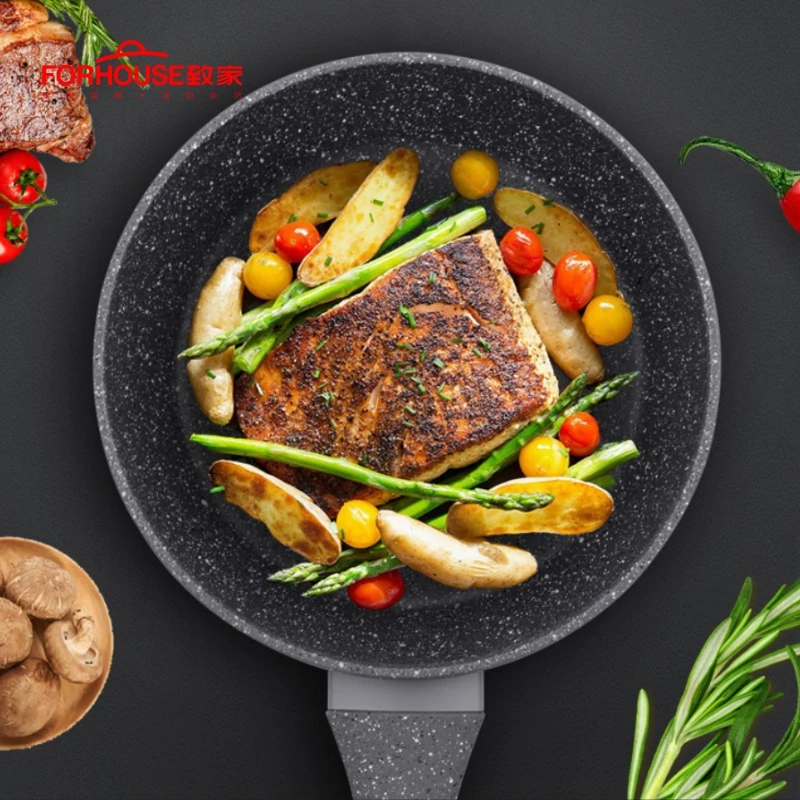 Антипригарная сковорода 28 см медицинские камни кастрюли для выпечки торта