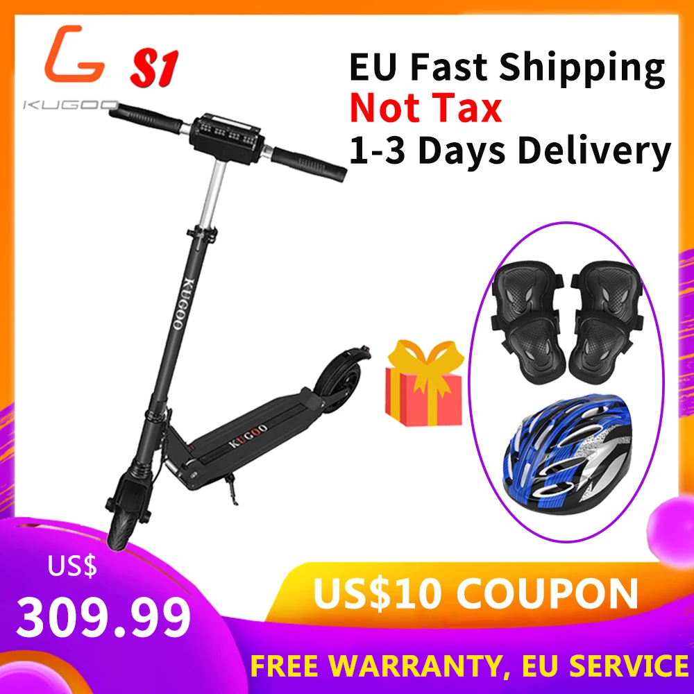 [Польша отправить] Нет налога KUGOO S1 складной электрический скутер 350 Вт для