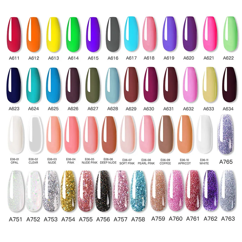 Полигель ROSALIND однотонный для ногтей акриловый Полупостоянный клей наращивания с