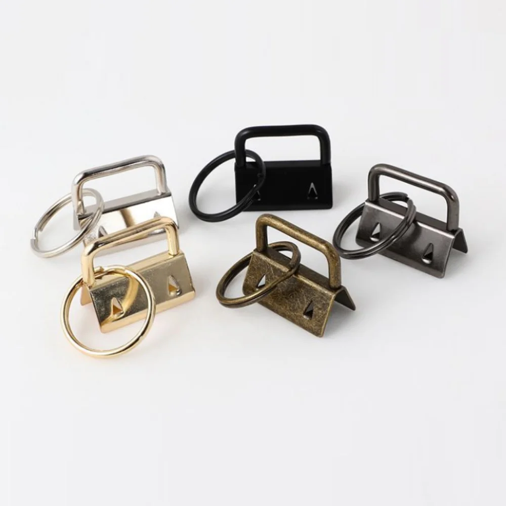 50 шт. Сделай Сам ткань аппаратные средства брелок для ключей с ремешком на руку