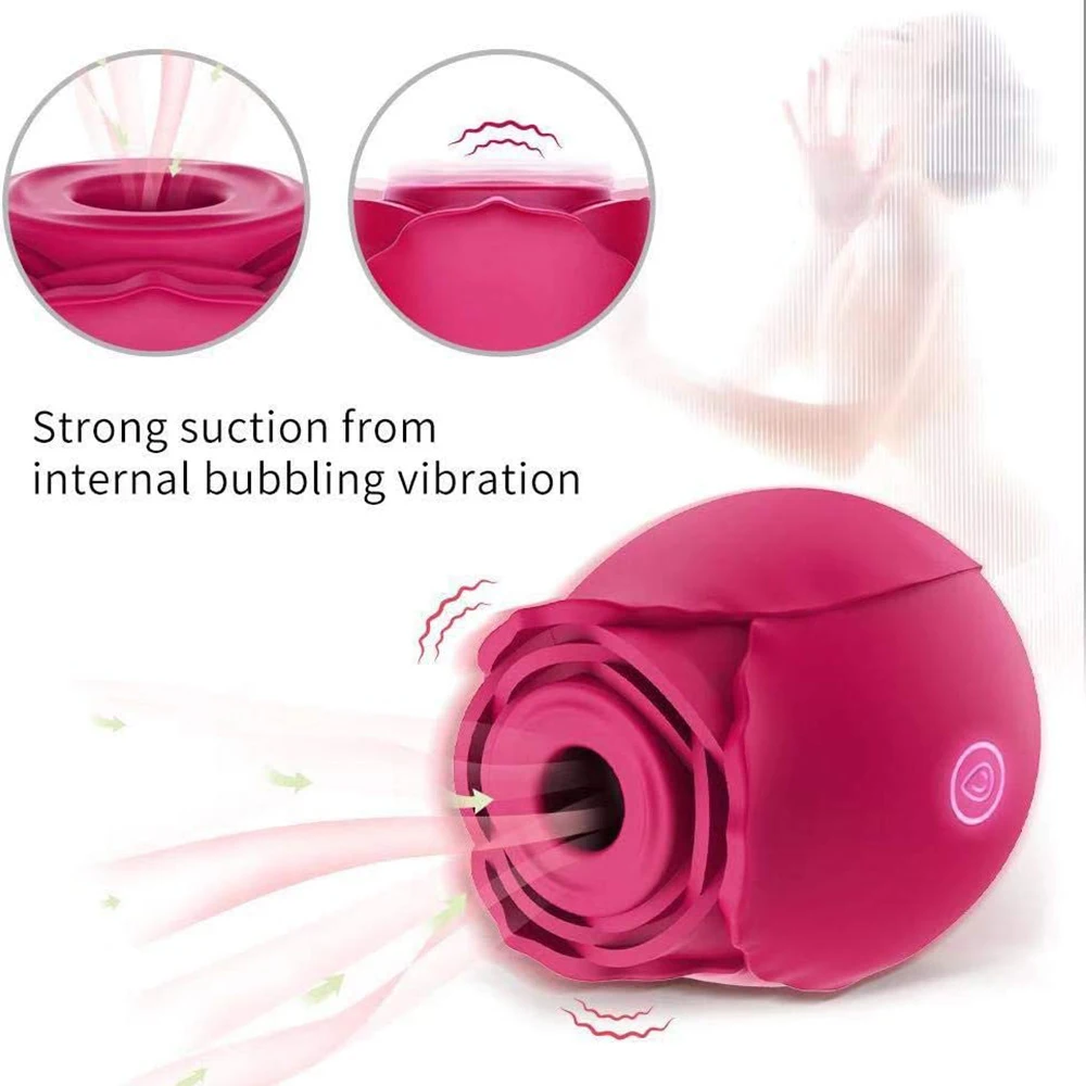 

Clitoral Sucking Vibrator with 7 Intense Suction Waterproof Rose Clit Sucker Nipple Stimulator Sex Toys for Women Solo Oral Sex
