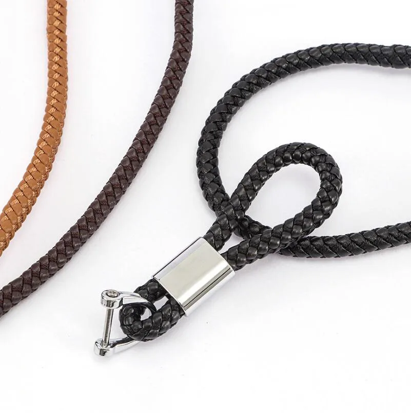 Плетеная веревка из микрофибры 7-8 мм + 1 м кожаная для браслетов сделай сам