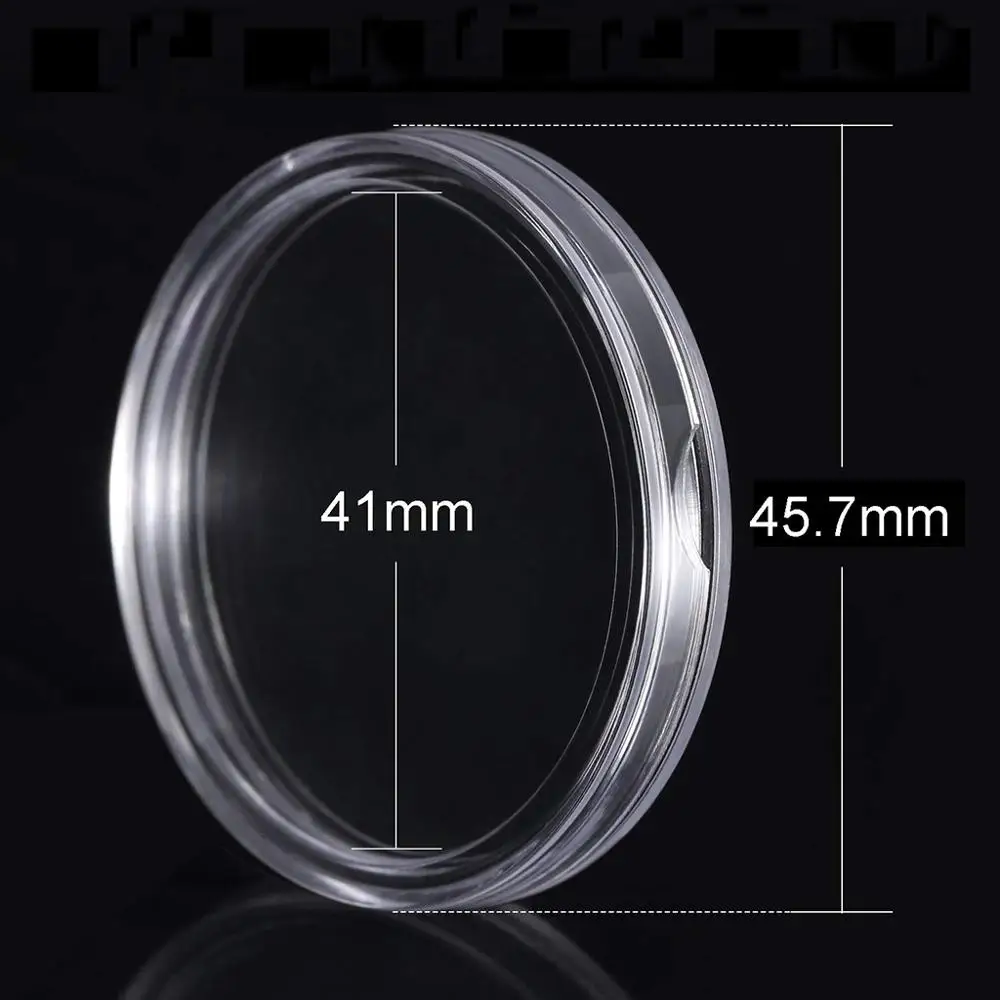 60 шт прозрачный 41 мм чехол для хранения монет капсулы держатель с органайзером