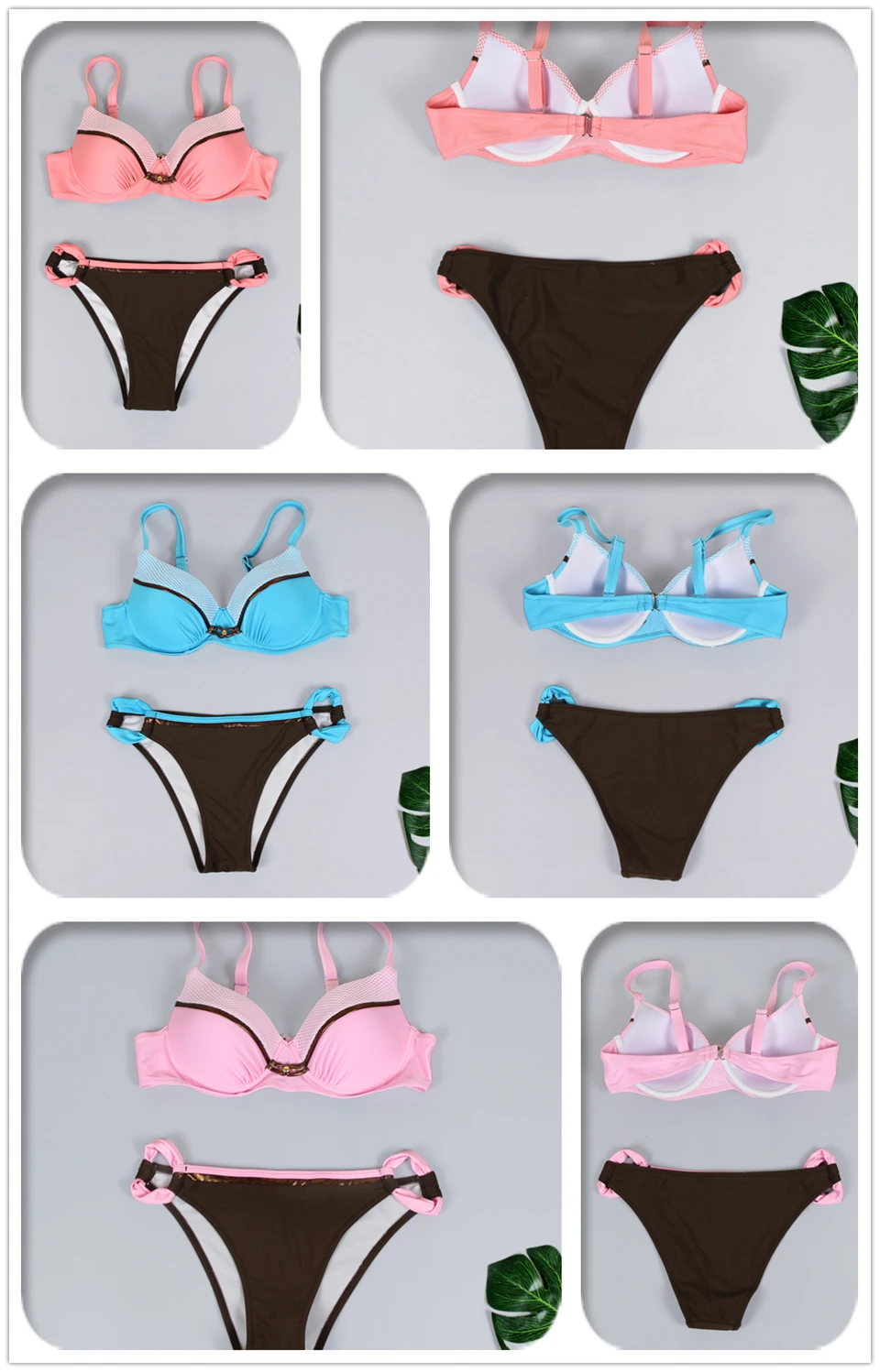 Бикини с окантовкой, комплект из двух частей, купальник для женщин, бикини,, mujer, пуш-ап, бандаж, купальники, плюс размер, купальник для женщин, S-XL-XXL