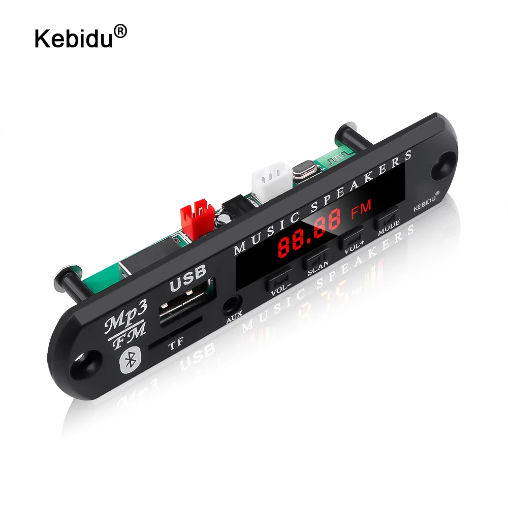 Kebidu 5 в 12 В MP3 WMA аудио модуль декодер плата USB TF радио Bluetooth5.0 беспроводной