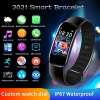 custom dial 2021 smart bracelet sport band fitness tracker men women kids for xiaomi huawei oppo samsung android phone iphone