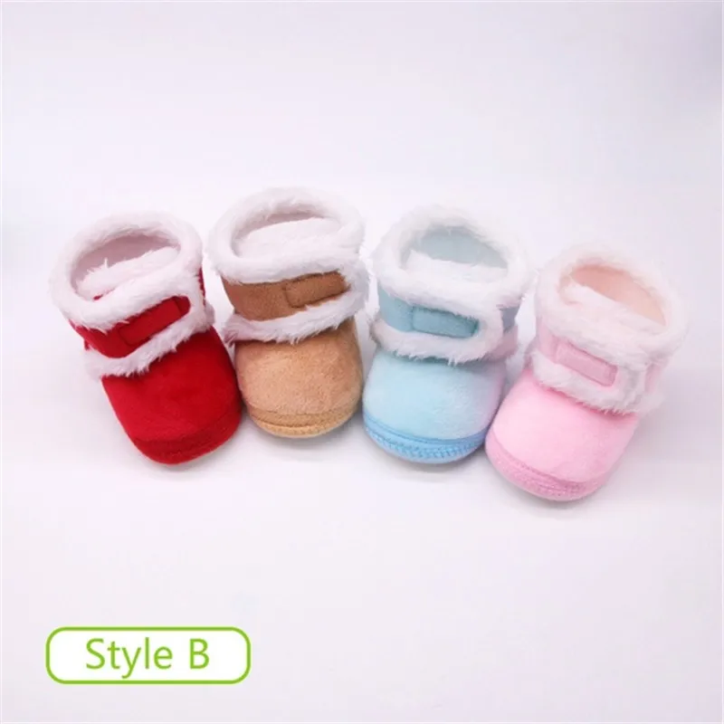 

Зимние ботинки с бантом для новорожденных, мягкие ботинки для детской кроватки, теплые флисовые ботинки для малышей