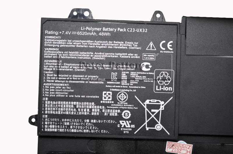 JIGU оригинальный C23-UX32 Аккумулятор для ноутбука ASUS VivoBook U38N U38N-C4004H ZenBook UX32 UX32V UX32A UX32VD