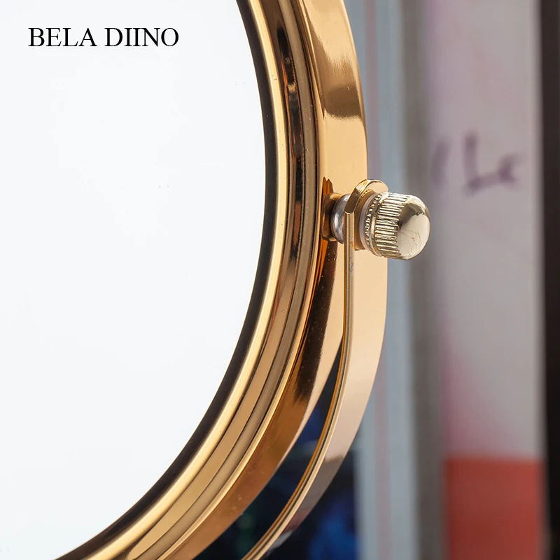 Зеркало косметическое двухстороннее металлическое с 2 увеличениями 7