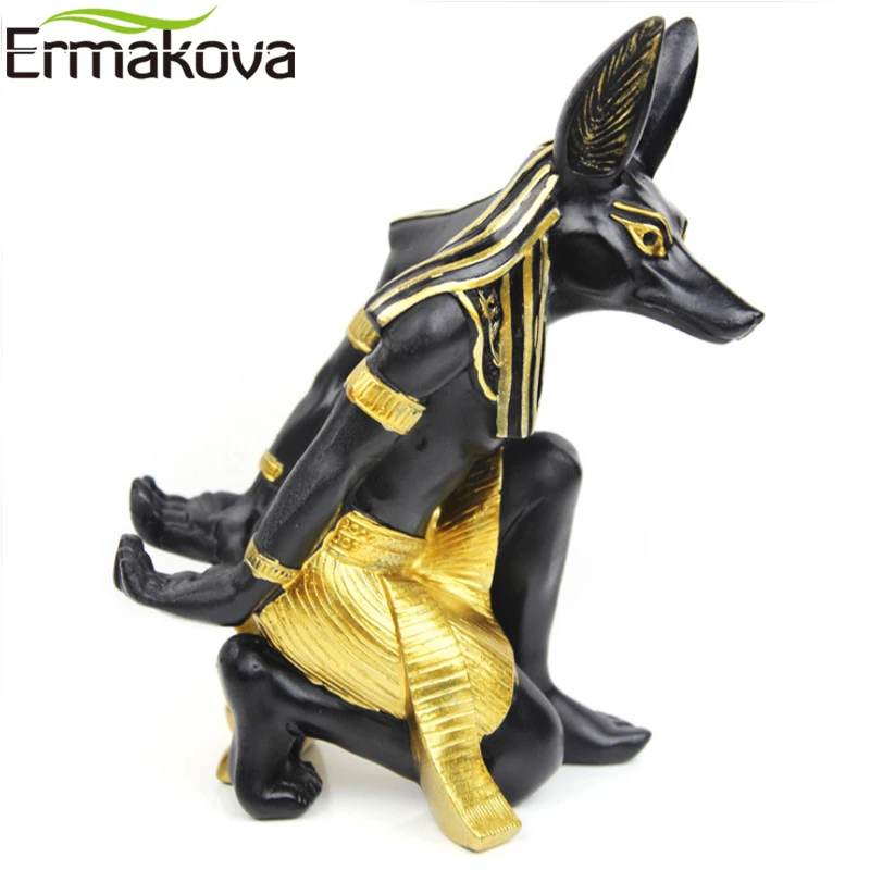 ERMAKOVA Wine Rack Resin Egypt Anubis God Bottle Holder Ancient Egyptian Deity Stand Home Bar Office Desktop Decoration | Дом и сад