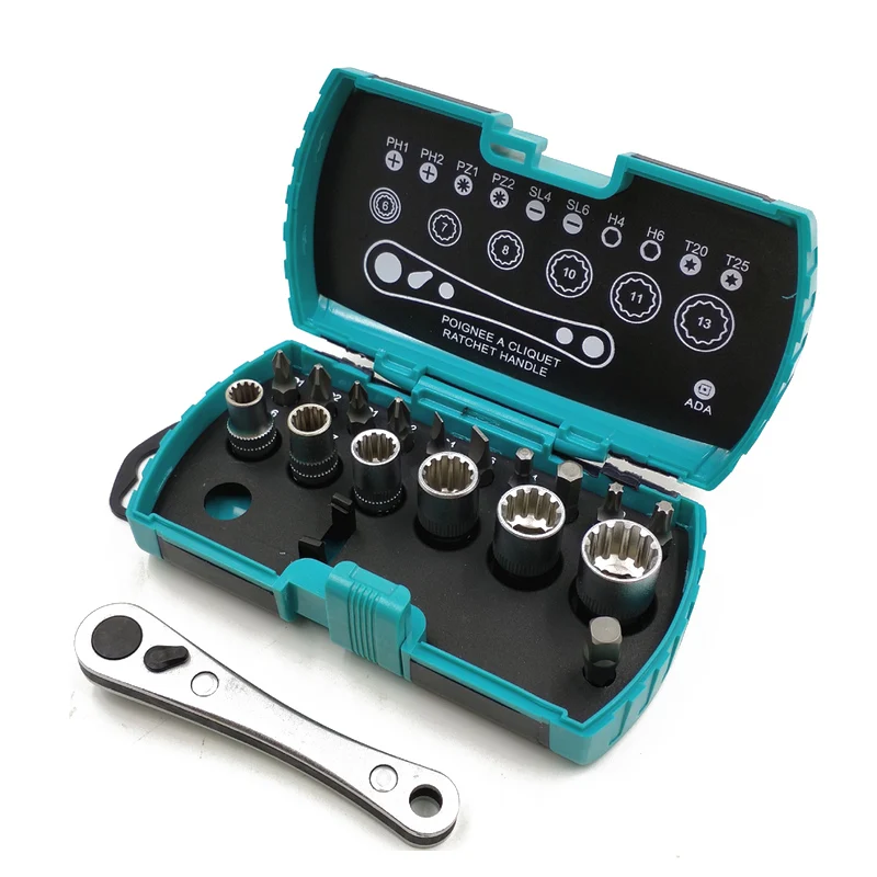 

Новинка, регулируемый гаечный ключ с трещоткой, 18 дюймов, шт. Трещоточный ключ дюйма, 6-13 мм, набор гаек с винтами звездообразный шлицевой, руч...