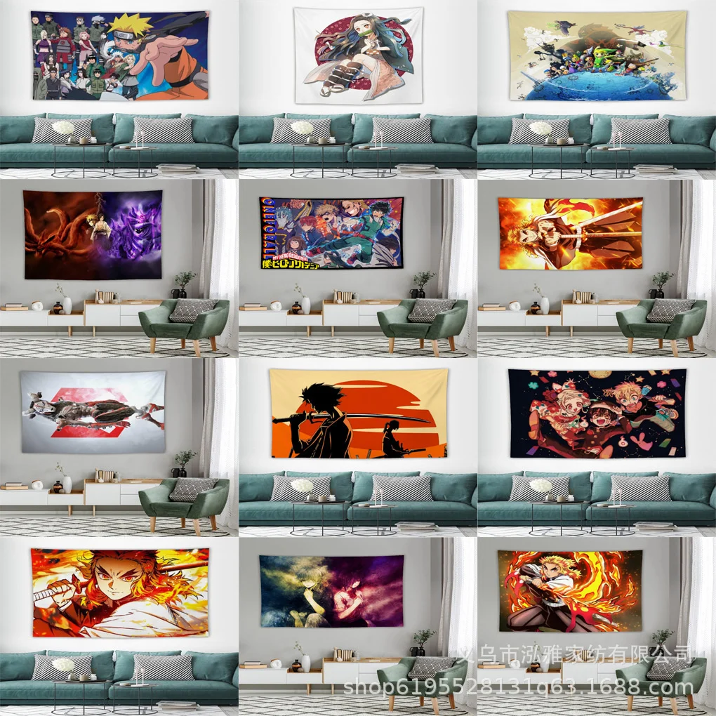 

Aesthetic Room Decor Japan Anime Cartoon Tapestry Hanging Cloth Room Room Background Wall Hanging Dormitory Bedroom Tapestry