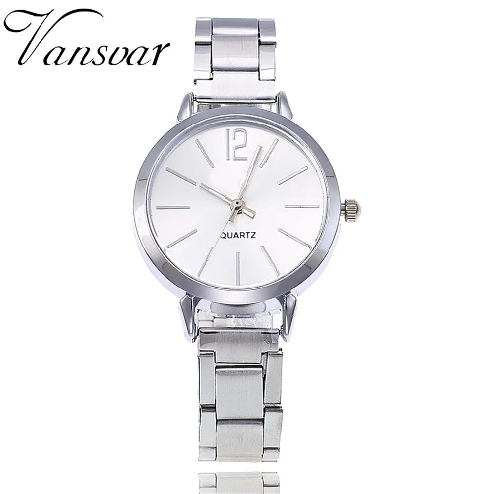 D Vansvar женские часы круглые роскошные серебряные часы Dail повседневные кварцевые часы из нержавеющей стали мраморный ремешок аналоговые наручные часы Q - Цвет: D