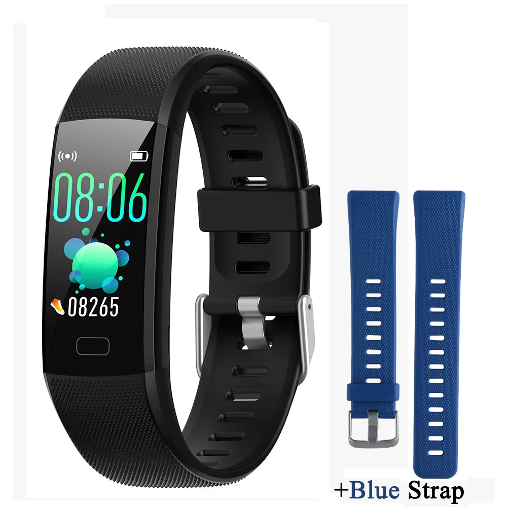 add Blue Strap Время владельца Y10 1,14 дюймов Смарт-браслет шагомер пульсометр Монитор артериального давления фитнес-браслет IP67 водонепроницаемый смарт-браслет - Цвет: add Blue Strap