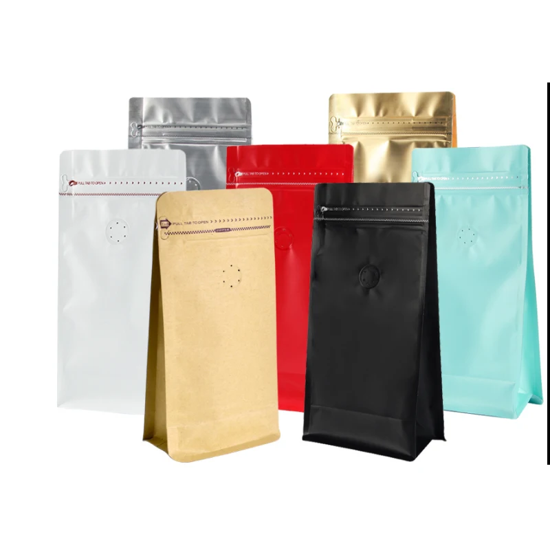 

Wholesale One Way Valve Coffee Bean Bag, 2000Pcs/9x18cm Stand Up Aluminum Foil Plastic Ziplock Pouch, Snack Storage Doypack