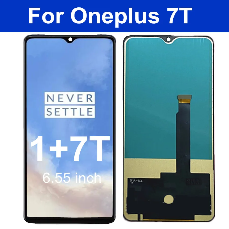Pantalla TFT de 6,55 pulgadas para OnePlus 7T, pantalla LCD + Digitalizador de Panel t&aacute;ctil para OnePlus 7T 1 + 7T, montaje de pantalla LCD-0