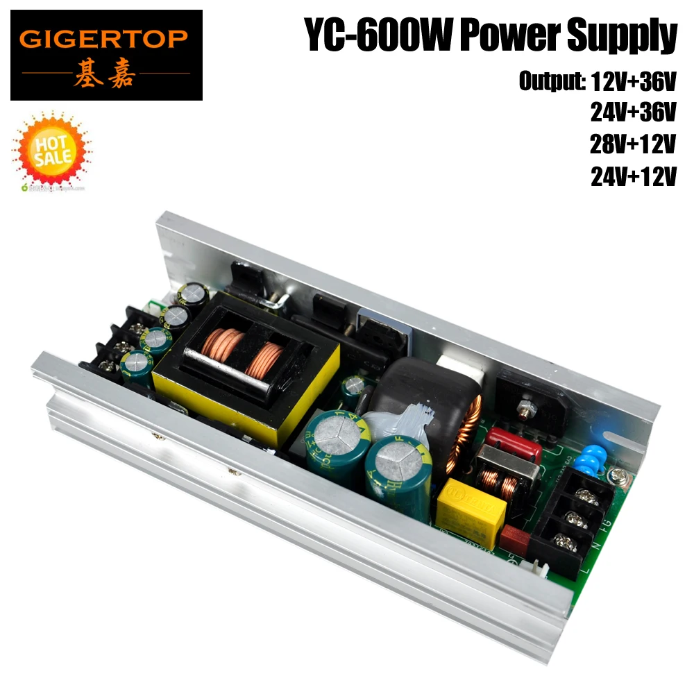 YC-600W Power Supply For 330W Beam 330W Spot 350W Beam Moving Head Light Power Board 36V/32V/28V/24V/12V Output Optional