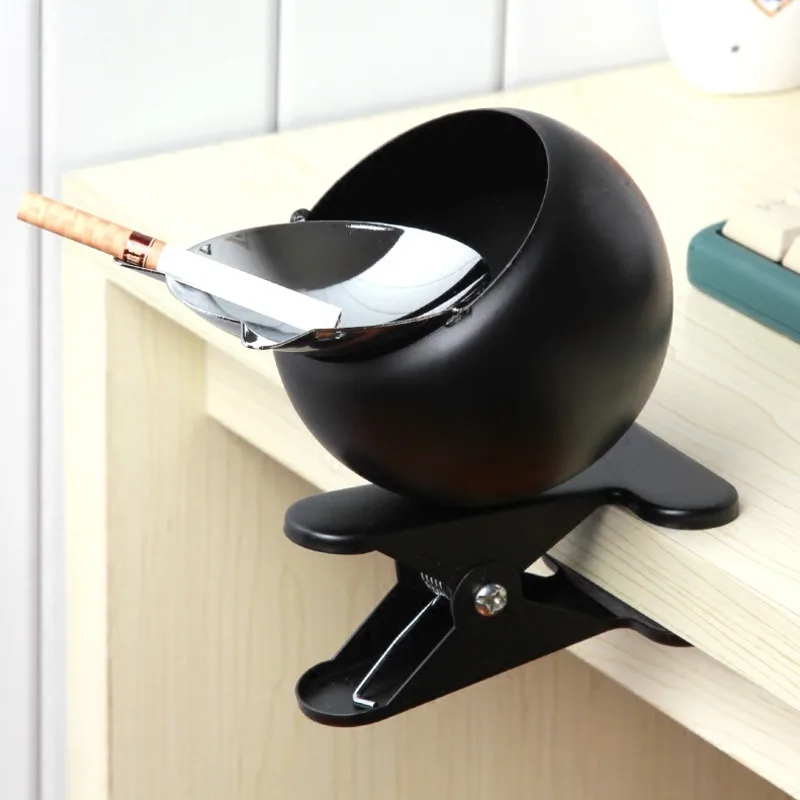 

Пепельница для зажима пепельницы с хромированной крышкой, модная металлическая пепельница с зажимом для ремня Ktv, персонализированная боль...