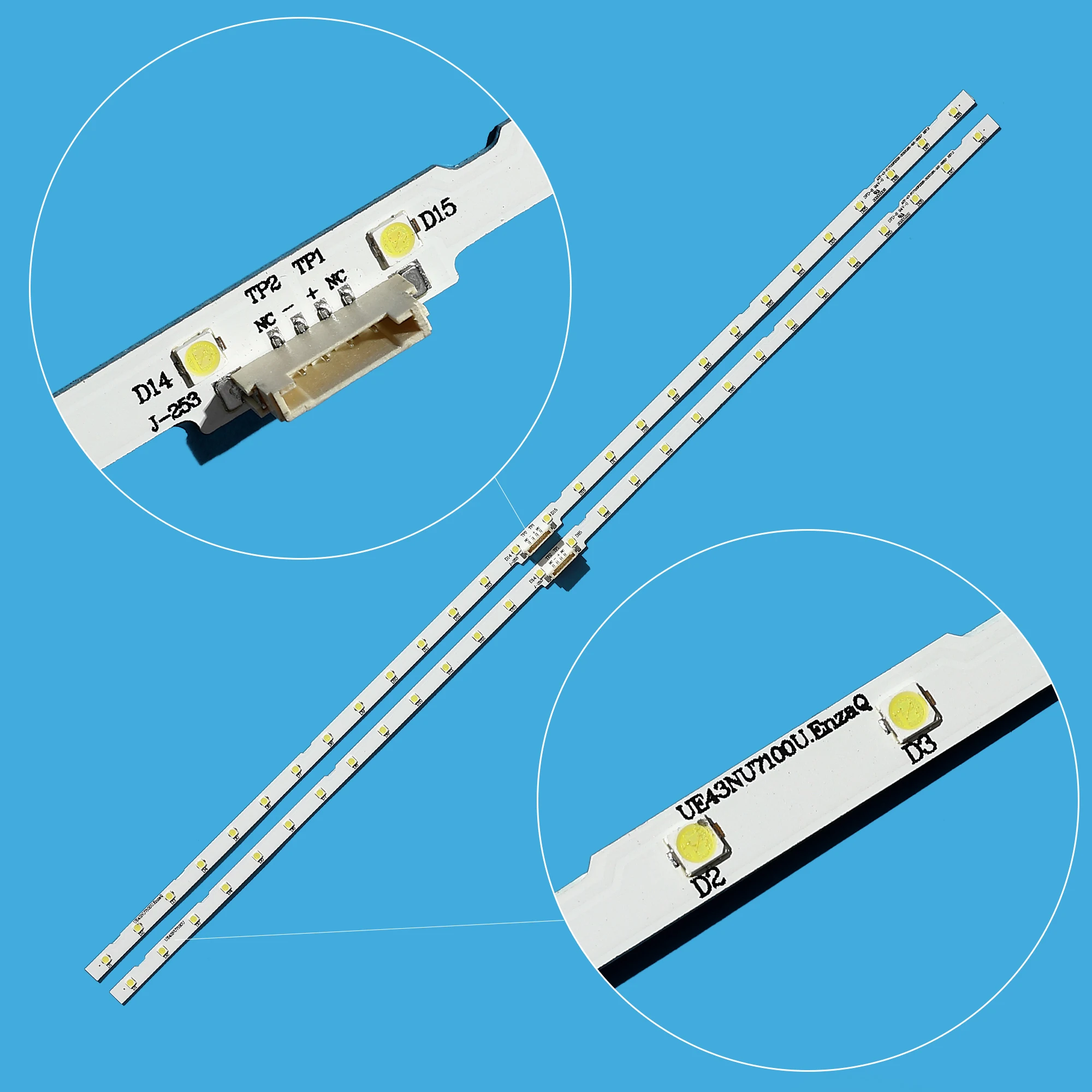 

LED strip 28leds For Samsung AOT_43_NU7100F_2X28_3030C LM41-00606A BN61-15482A UE43NU7400U UE43NU7120 UE43NU7100 UE43UN7020K