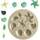 Океанская биологическая раковина, морские ракушки, форма для шоколада, силиконовая форма для шоколада, кухонные инструменты для жидкого торта, сделай сам