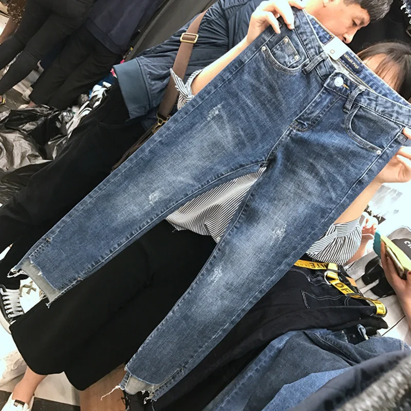 

Women's high waist street clothes, women's fashion jeans, women's loose jeans
