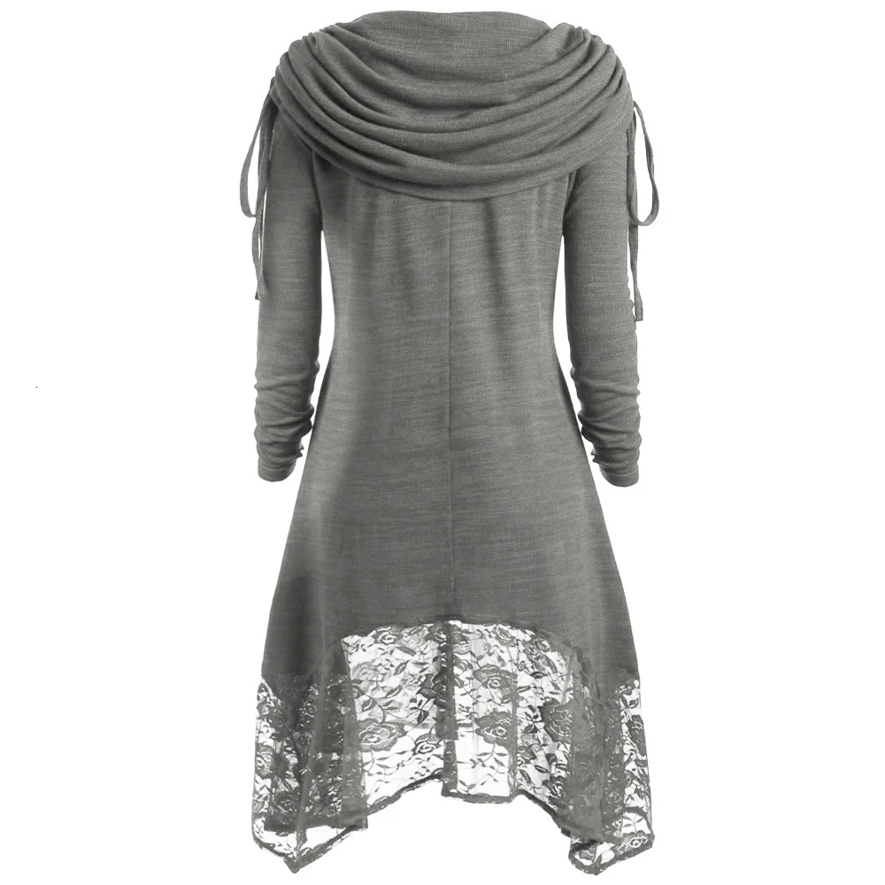 Модное женское однотонное мини-платье с рюшами повседневное кружевное платье